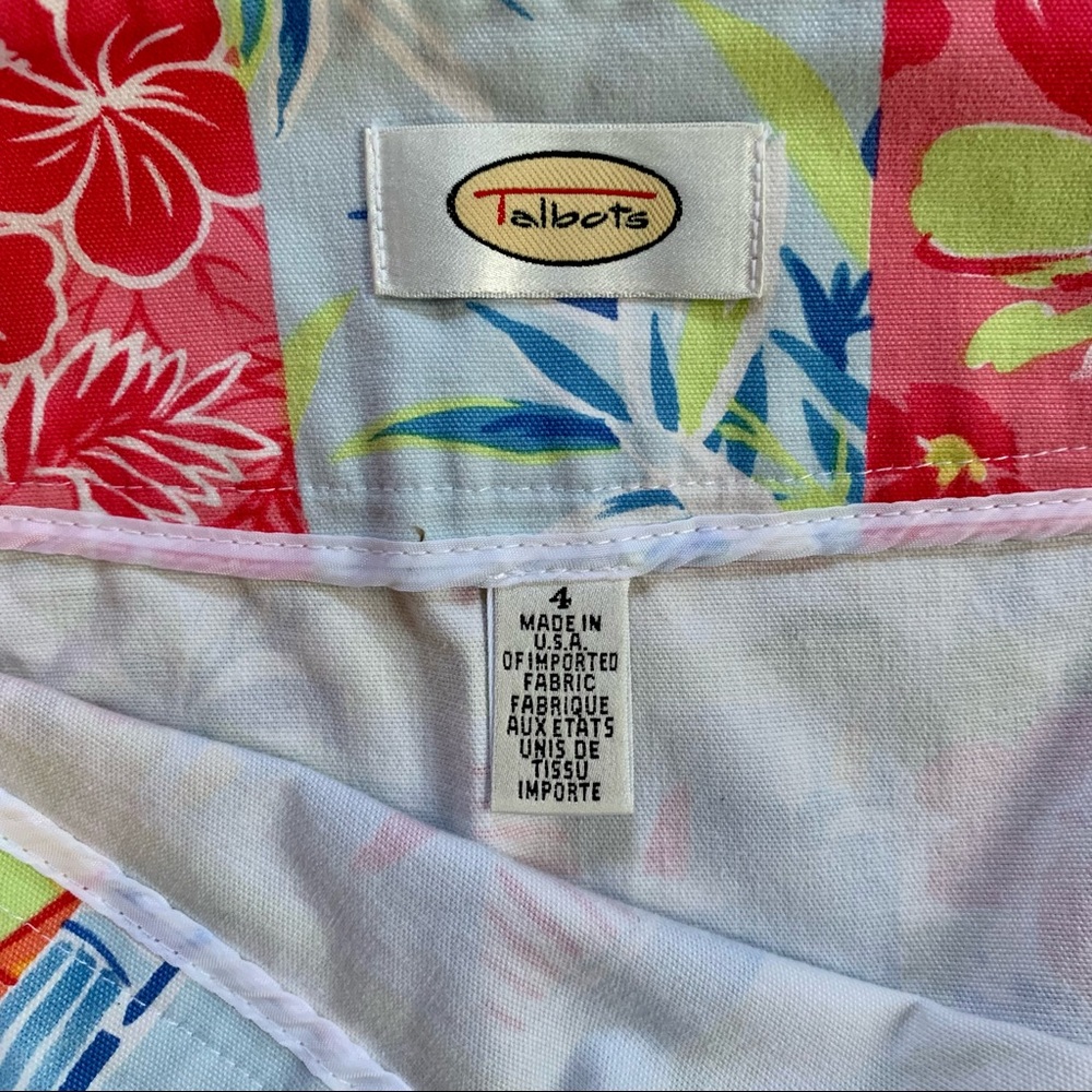 Talbots Patchwork Tropical Beach Hibiscus Summer … - image 4